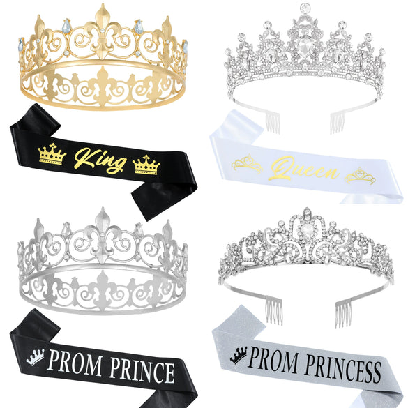 Wholesale Crown Zinc Alloy Crystal Electroplating Unisex Party Decoration