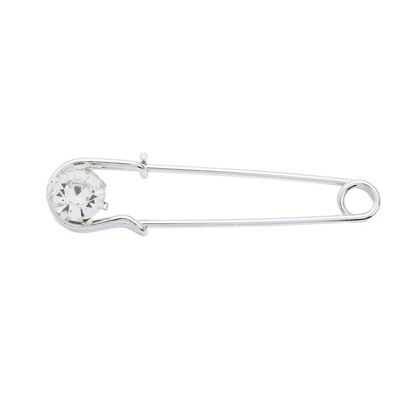 Wholesale Crystal Brooch Metal Rhinestone Crown Geometric Style Electroplating Women's Shoulder Strap Fixed Pin