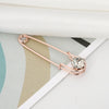 Wholesale Crystal Brooch Metal Rhinestone Crown Geometric Style Electroplating Women's Shoulder Strap Fixed Pin