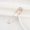 Wholesale Crystal Brooch Metal Rhinestone Crown Geometric Style Electroplating Women's Shoulder Strap Fixed Pin