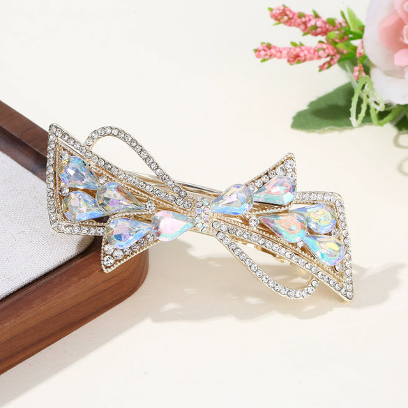 Wholesale Crystal Hairpin For Middleaged And Elderly Women Diamondencrusted Bow Design