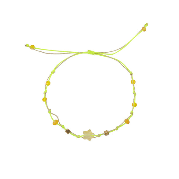 Wholesale Crystal Handmade Star Pattern Braided Bracelet For Women