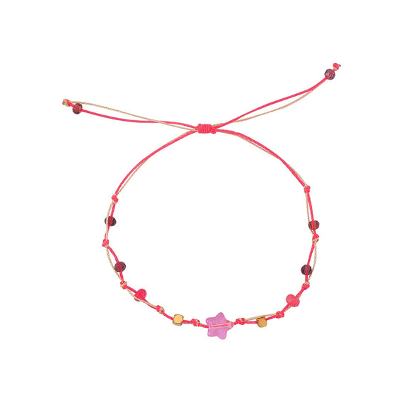 Wholesale Crystal Handmade Star Pattern Braided Bracelet For Women