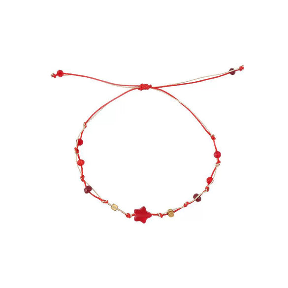 Wholesale Crystal Handmade Star Pattern Braided Bracelet For Women