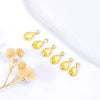 Wholesale Crystal Zircon Earrings Pendant With Gold Plated Electroplating And Geometric Style