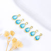 Wholesale Crystal Zircon Earrings Pendant With Gold Plated Electroplating And Geometric Style