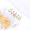 Wholesale Crystal Zircon Earrings Pendant With Gold Plated Electroplating And Geometric Style