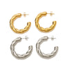 Wholesale Cshaped Exaggerated Big Earrings For Women Stainless Steel Ins Style Geometric Design Electroplated