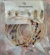 Wholesale Cshaped Imitation Pearl Earrings Set Alloy Animal Zodiac Pattern Set With Diamonds Retro Women's