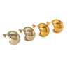 Wholesale Cshaped Titanium Steel Hollow Electroplated Geometric Earrings For Women