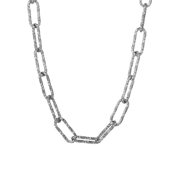 Wholesale Cuban Chain Necklace In Fashionable Style With Geometric Pattern Made Of Stainless Steel And Titanium Steel Electroplated