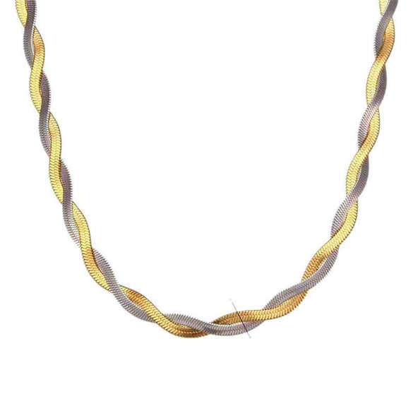 Wholesale Cuban Chain Necklace In Fashionable Style With Geometric Pattern Made Of Stainless Steel And Titanium Steel Electroplated