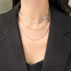 Wholesale Cuban Chain Necklace In Fashionable Style With Geometric Pattern Made Of Stainless Steel And Titanium Steel Electroplated