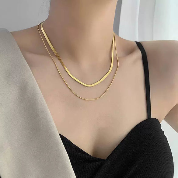 Wholesale Cuban Chain Necklace In Fashionable Style With Geometric Pattern Made Of Stainless Steel And Titanium Steel Electroplated