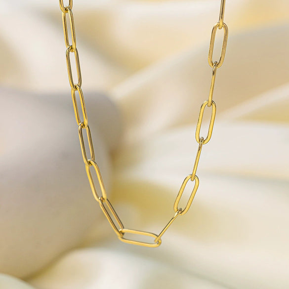 Wholesale Cuban Chain Necklace In Fashionable Style With Geometric Pattern Made Of Stainless Steel And Titanium Steel Electroplated