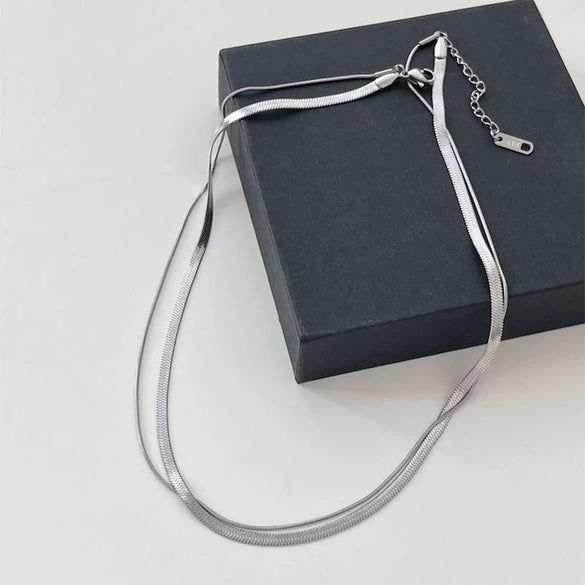 Wholesale Cuban Chain Necklace In Fashionable Style With Geometric Pattern Made Of Stainless Steel And Titanium Steel Electroplated