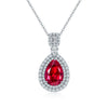 Wholesale Cultured Emerald Necklace 925 Silver O Word Chain Geometric Retro Style Set With Diamonds For Women