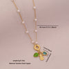 Wholesale Cute Animal Pattern Stainless Steel Marine Turtle Fishtail Clavicle Imitation Pearl Necklace