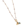Wholesale Cute Animal Pattern Stainless Steel Marine Turtle Fishtail Clavicle Imitation Pearl Necklace