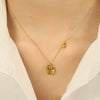 Wholesale Cute Animal Zodiac Cat Pendant Necklace 316L Stainless Steel 316L Stainless Steel Electroplating Jewelry
