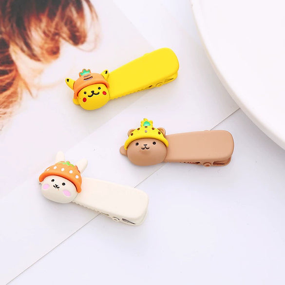 Wholesale Cute Animals Metal Duckbill Hair Clips With Paint Treatment