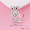 Wholesale Cute Bear Love Heartshaped Diamond Mobile Phone Jewelry Accessories Alloy Electroplated