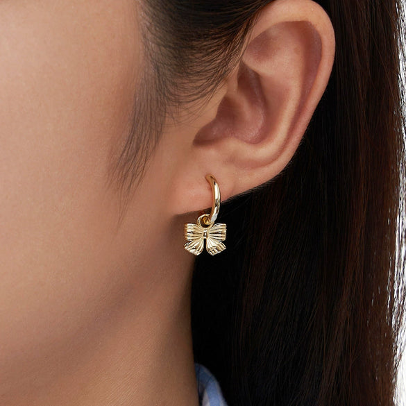 Wholesale Cute Bow Earrings S925 Silver Electroplated For Women