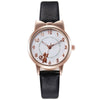 Wholesale Cute Cartoon Cat Luminous Women's Quartz Watch With Alloy Case Imitation Leather Strap And Round Dial