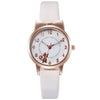 Wholesale Cute Cartoon Cat Luminous Women's Quartz Watch With Alloy Case Imitation Leather Strap And Round Dial