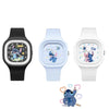 Wholesale Cute Cartoon Square Plastic Case And Silicone Strap Quartz Watch