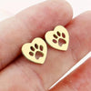 Wholesale Cute Cat Claw Earrings For Women Copper Inlaid Zircon With Heart And Animal Patterns