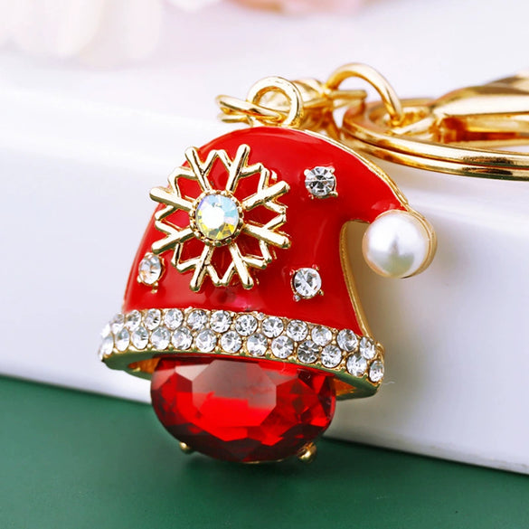 Wholesale Cute Christmas Elk Cartoon Metal Keychain For Men And Women Couple As Bag Pendant Key Ring Gift