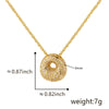 Wholesale Cute Chubby Letter Pendant Necklace Copper Inlaid Zircon Electroplated