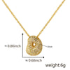 Wholesale Cute Chubby Letter Pendant Necklace Copper Inlaid Zircon Electroplated