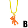 Wholesale Cute Color Bear Pendant Copper Necklace Gooddiy