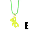 Wholesale Cute Color Bear Pendant Copper Necklace Gooddiy
