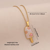 Wholesale Cute Donut Ice Cream Pendant Necklace Stainless Steel Jewelry