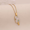 Wholesale Cute Donut Ice Cream Pendant Necklace Stainless Steel Jewelry