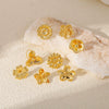 Wholesale Cute Flower Geometric Earrings Copper Electroplated
