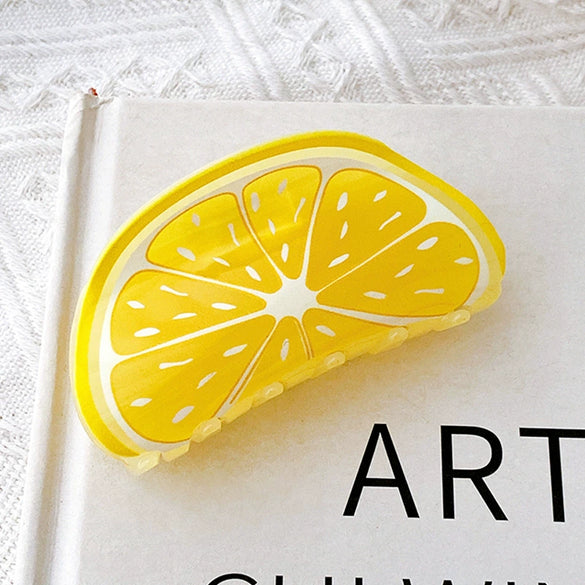 Wholesale Cute Fruit Clip Back Head Shark Clip Hair Accessory For Women Acrylic
