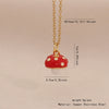 Wholesale Cute Fruit Pendant Stainless Steel And Copper Jewelry With Dripping Oil Processing For Women