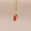 Wholesale Cute Fruit Pendant Stainless Steel And Copper Jewelry With Dripping Oil Processing For Women