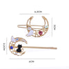 Wholesale Cute Girl Cat Planet Wings Hairpin Set Zinc Alloy Electroplating