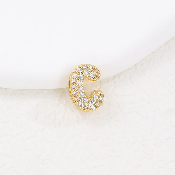 Wholesale Cute Letter Copper Necklace Set With Zirconia Pendant