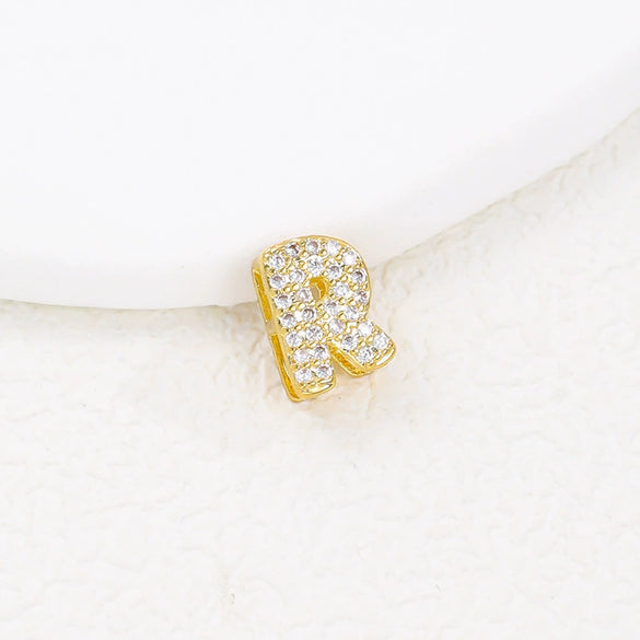 Wholesale Cute Letter Copper Necklace Set With Zirconia Pendant