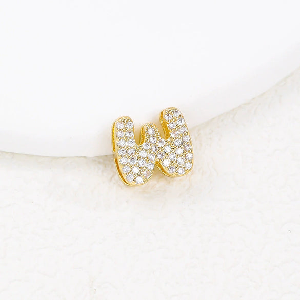 Wholesale Cute Letter Copper Necklace Set With Zirconia Pendant