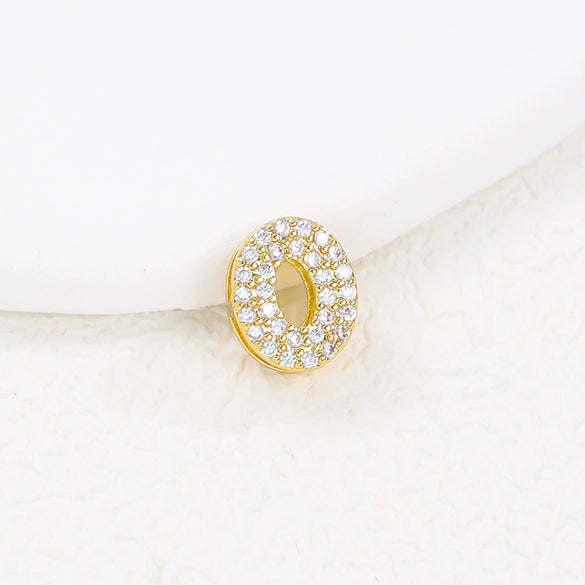 Wholesale Cute Letter Copper Necklace Set With Zirconia Pendant