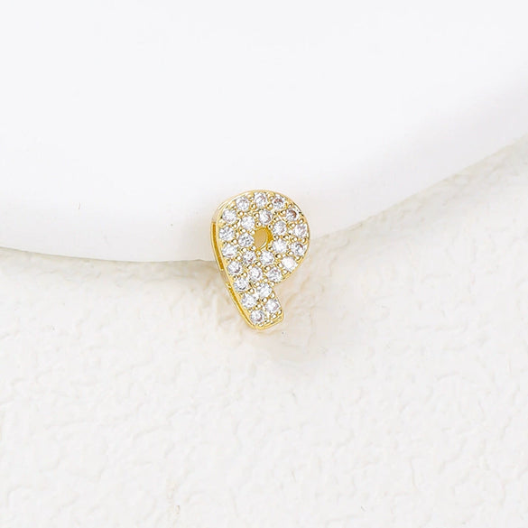 Wholesale Cute Letter Copper Necklace Set With Zirconia Pendant