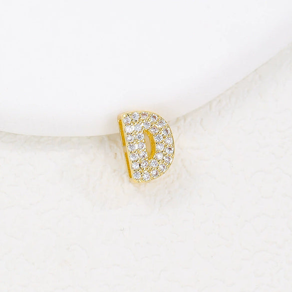 Wholesale Cute Letter Copper Necklace Set With Zirconia Pendant