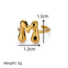 Wholesale Cute Letter Ring Copper 18K Goldplated